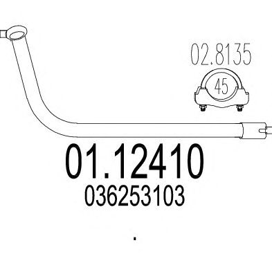 MTS 0112410 -  Труба выхлопного газа