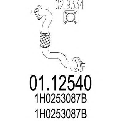 MTS 0112540 -  Труба выхлопного газа