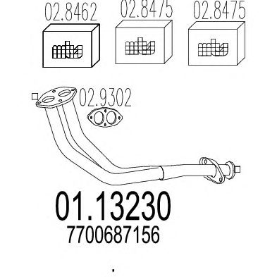 MTS 0113230 -  Труба выхлопного газа