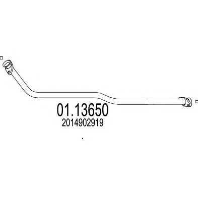 MTS 0113650 -  Труба выхлопного газа