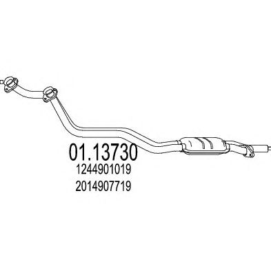 MTS 0113730 -  Труба выхлопного газа