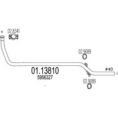 MTS 0113810 -  Труба выхлопного газа