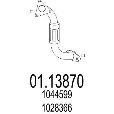 MTS 0113870 -  Труба выхлопного газа