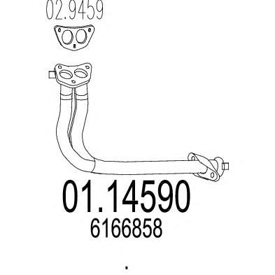 MTS 0114590 -  Труба выхлопного газа