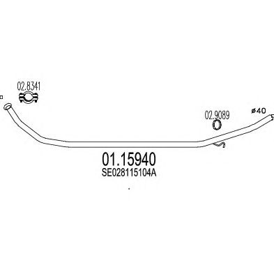 MTS 0115940 -  Труба выхлопного газа