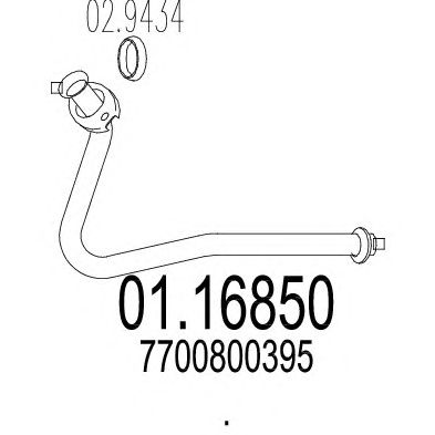 MTS 0116850 -  Труба выхлопного газа