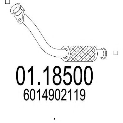 MTS 0118500 -  Труба выхлопного газа