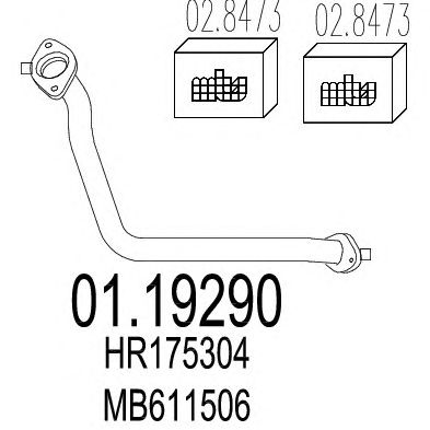 MTS 0119290 -  Труба выхлопного газа