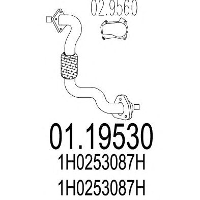 MTS 0119530 -  Труба выхлопного газа