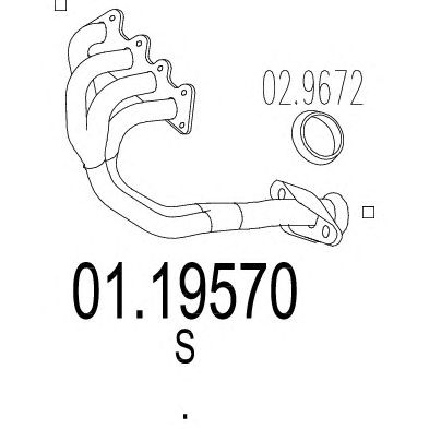 MTS 0119570 -  Труба выхлопного газа