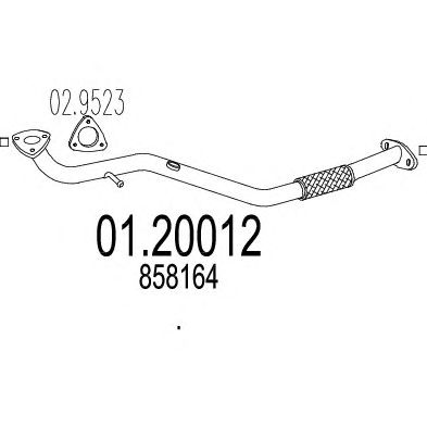 MTS 0120012 -  Труба выхлопного газа