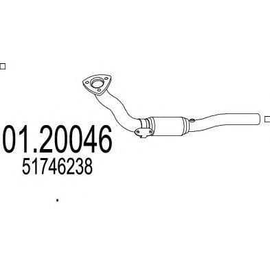 MTS 0120046 -  Труба выхлопного газа