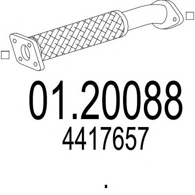 MTS 0120088 -  Труба выхлопного газа