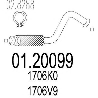 MTS 0120099 -  Труба выхлопного газа