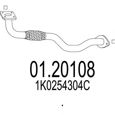 MTS 0120108 -  Труба выхлопного газа