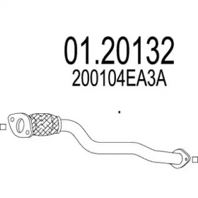 MTS 0120132 -  Труба выхлопного газа