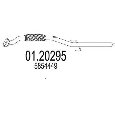 MTS 0120295 -  Труба выхлопного газа