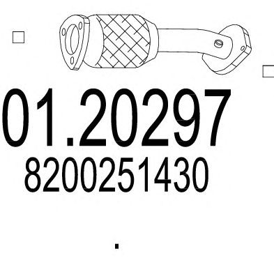MTS 0120297 -  Труба выхлопного газа