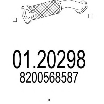 MTS 0120298 -  Труба выхлопного газа