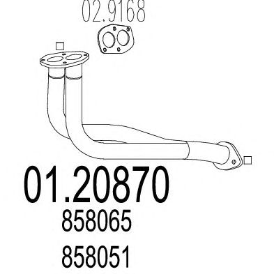 MTS 0120870 -  Труба выхлопного газа