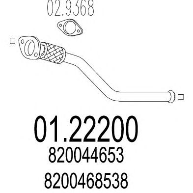 MTS 0122200 -  Труба выхлопного газа
