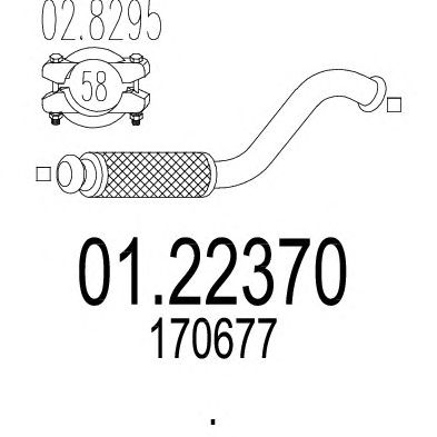 MTS 0122370 -  Труба выхлопного газа