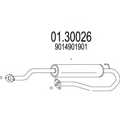 MTS 0130026 -  Предглушитель выхлопных газов
