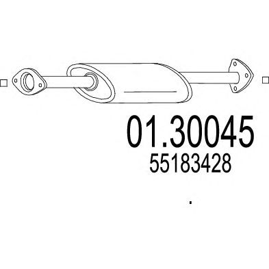 MTS 0130045 -  Предглушитель выхлопных газов