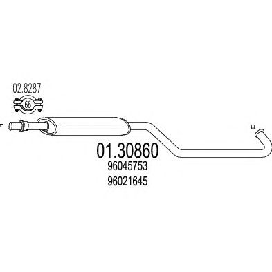MTS 0130860 -  Предглушитель выхлопных газов