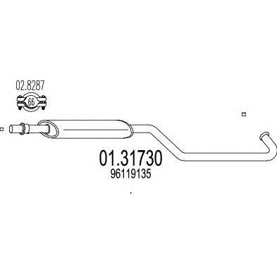 MTS 0131730 -  Предглушитель выхлопных газов