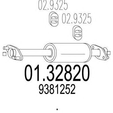 MTS 0132820 -  Предглушитель выхлопных газов