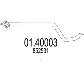 MTS 0140003 -  Труба выхлопного газа
