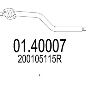 MTS 0140007 -  Труба выхлопного газа