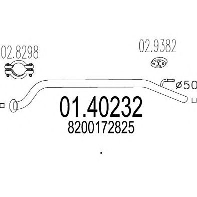 MTS 0140232 -  Труба выхлопного газа