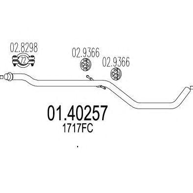 MTS 0140257 -  Труба выхлопного газа