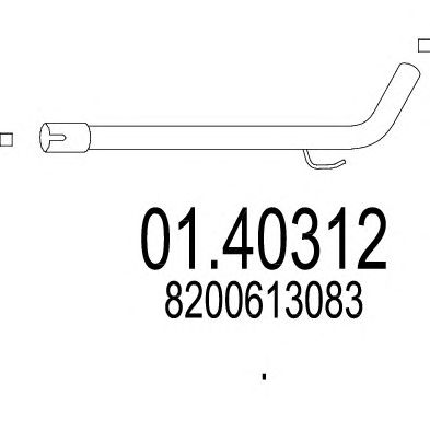MTS 0140312 -  Труба выхлопного газа