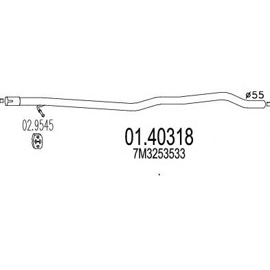 MTS 0140318 -  Труба выхлопного газа