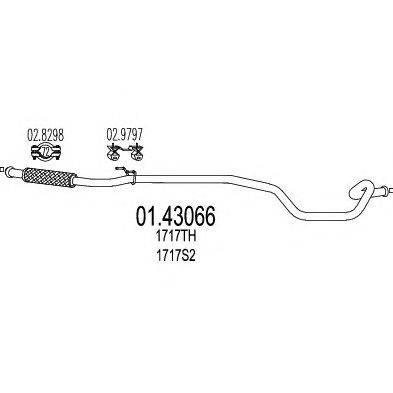 MTS 0143066 -  Труба выхлопного газа