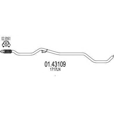 MTS 0143109 -  Труба выхлопного газа