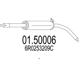 MTS 0150006 -  Средний глушитель выхлопных газов