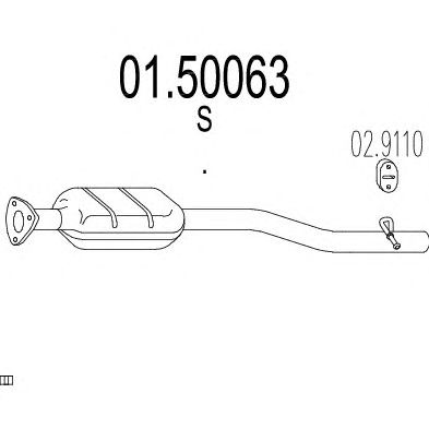 MTS 0150063 -  Средний глушитель выхлопных газов