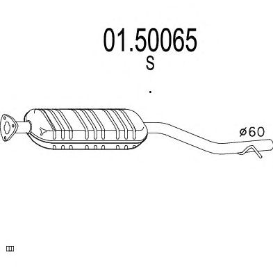 MTS 0150065 -  Средний глушитель выхлопных газов