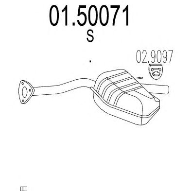 MTS 0150071 -  Средний глушитель выхлопных газов