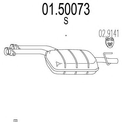 MTS 0150073 -  Средний глушитель выхлопных газов