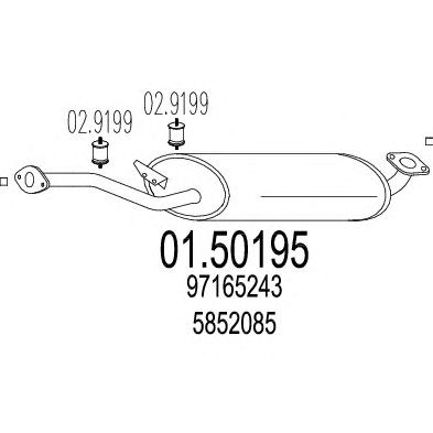 MTS 0150195 -  Средний глушитель выхлопных газов