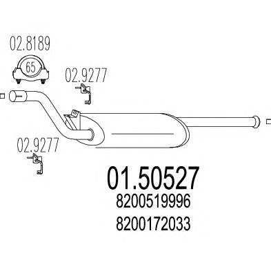 MTS 0150527 -  Средний глушитель выхлопных газов