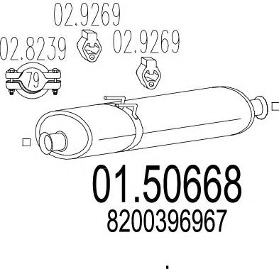 MTS 0150668 -  Средний глушитель выхлопных газов