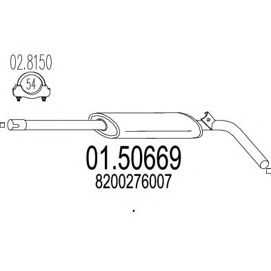 MTS 0150669 -  Средний глушитель выхлопных газов