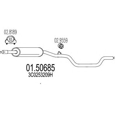 MTS 0150685 -  Средний глушитель выхлопных газов