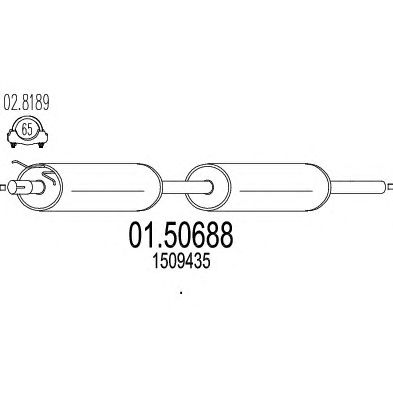 MTS 0150688 -  Средний глушитель выхлопных газов